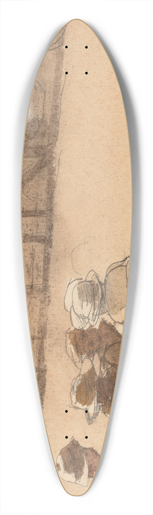 Winslow Homer - Four Boys on a Beach 39.3 inch art pintail longboard deck