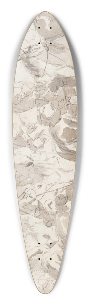 Winslow Homer - General McClellans Sixth Cavalry Regiment, Embarking at Alexandria for Old Point Comfort 39.3 inch art pintail longboard deck