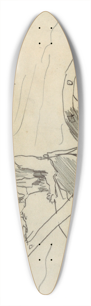 Winslow Homer - Girl Seated on a Plow 39.3 inch art pintail longboard deck