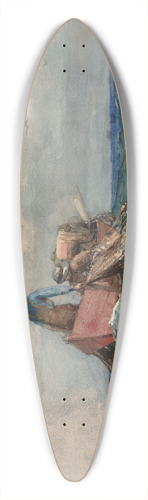 Winslow Homer - Hauling in the Nets 39.3 inch art pintail longboard deck