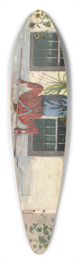 Winslow Homer - In the Garden (Rustic Courtship) 39.3 inch art pintail longboard deck