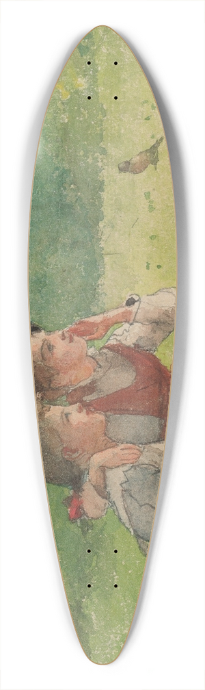Winslow Homer - Listening To The Birds 39.3 inch art pintail longboard deck Winslow Homer - Listening To The Birds 39.3 inch art pintail longboard deck