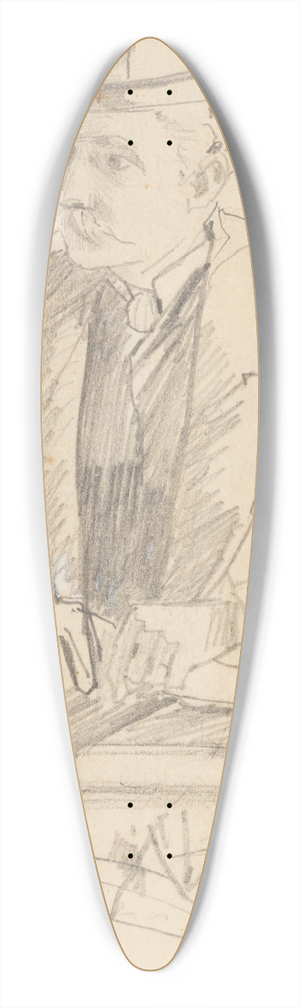 Winslow Homer - Portrait of a Man 39.3 inch art pintail longboard deck