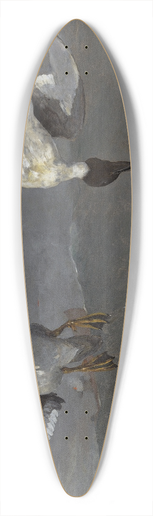 Winslow Homer - Right and Left 39.3 inch art pintail longboard deck Winslow Homer - Right and Left 39.3 inch art pintail longboard deck