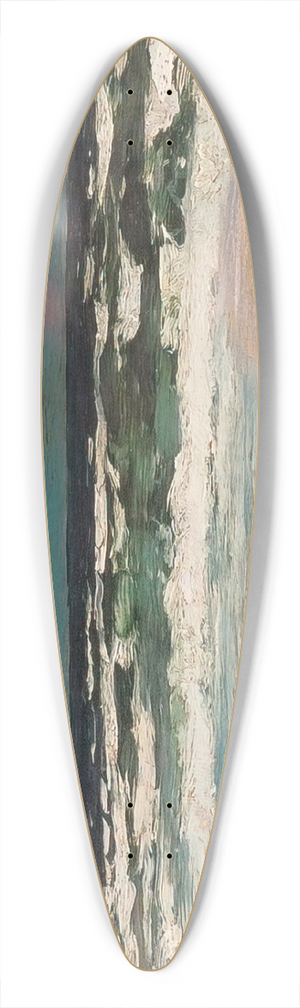 Winslow Homer - Sandy Beach with Breakers 39.3 inch art pintail longboard deck