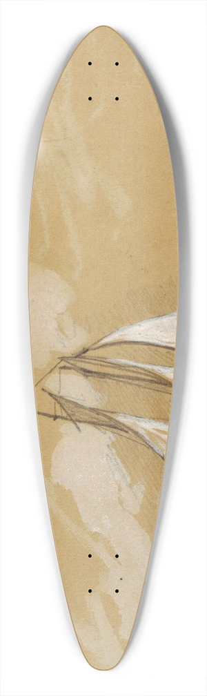 Winslow Homer - Schooner with Three Dories 39.3 inch art pintail longboard deck Winslow Homer - Schooner with Three Dories 39.3 inch art pintail longboard deck