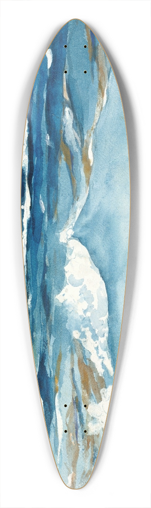 Winslow Homer - Shore and Surf, Nassau 39.3 inch art pintail longboard deck Winslow Homer - Shore and Surf, Nassau 39.3 inch art pintail longboard deck