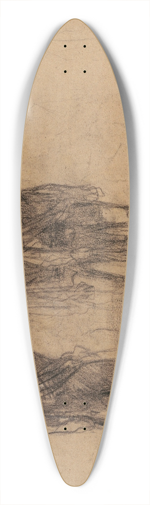 Winslow Homer - Soldiers Drilling 39.3 inch art pintail longboard deck