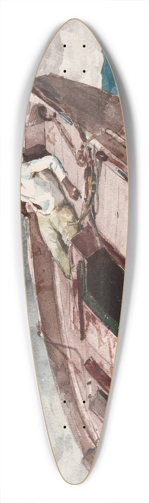 Winslow Homer - The Gulf Stream 39.3 inch art pintail longboard deck