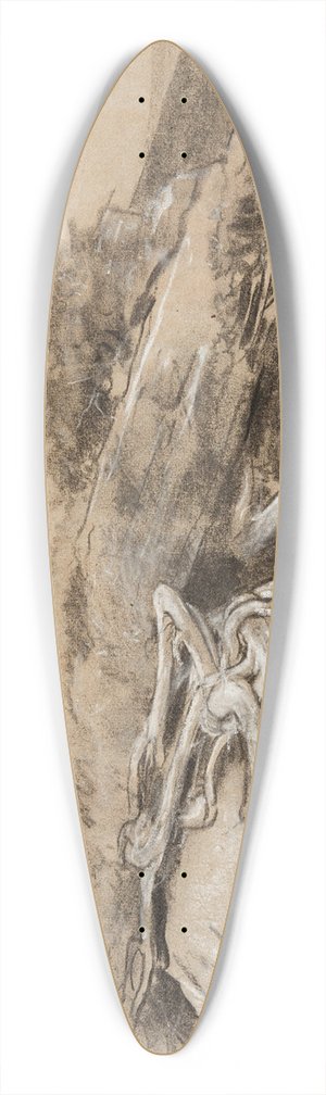 Winslow Homer - Tree Roots, Prouts Neck 39.3 inch art pintail longboard deck