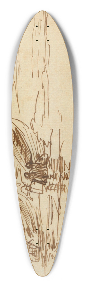 Winslow Homer - Two Dories Being Launched, England 39.3 inch art pintail longboard deck