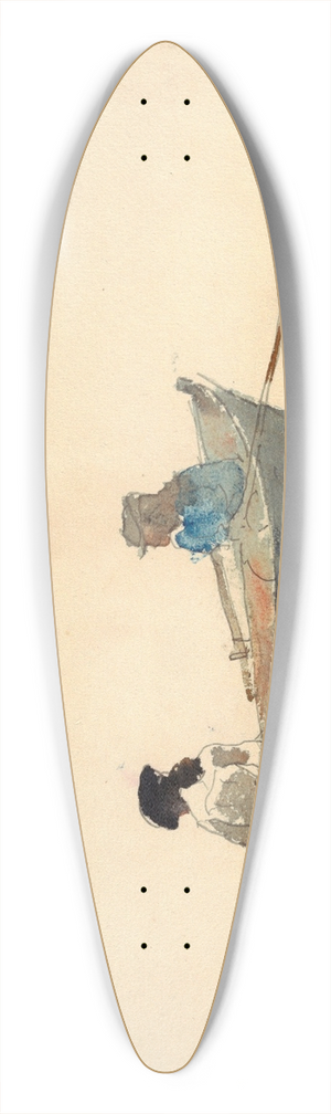 Winslow Homer - Two Girls in a Rowboat 39.3 inch art pintail longboard deck