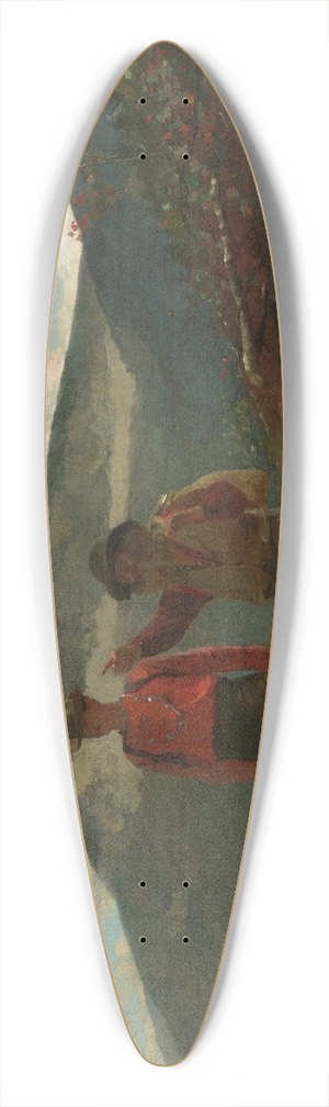 Winslow Homer - Two Guides 39.3 inch art pintail longboard deck