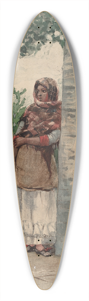 Winslow Homer - Under a Palm Tree 39.3 inch art pintail longboard deck