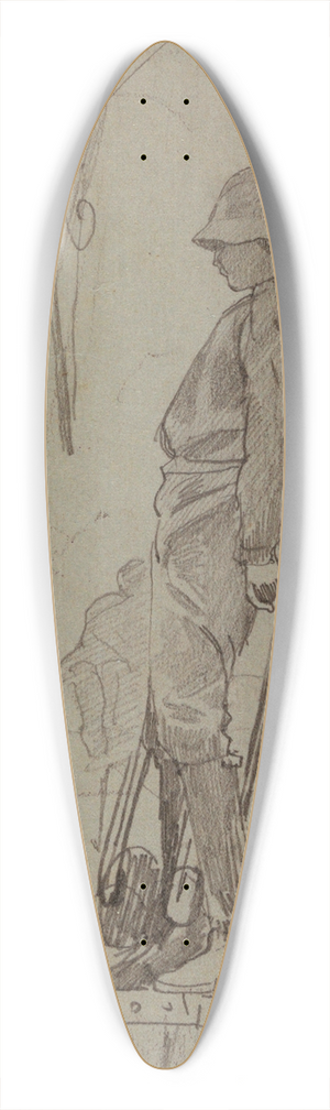 Winslow Homer - Young Man Leaning Against Sailboat Rigging 39.3 inch art pintail longboard deck