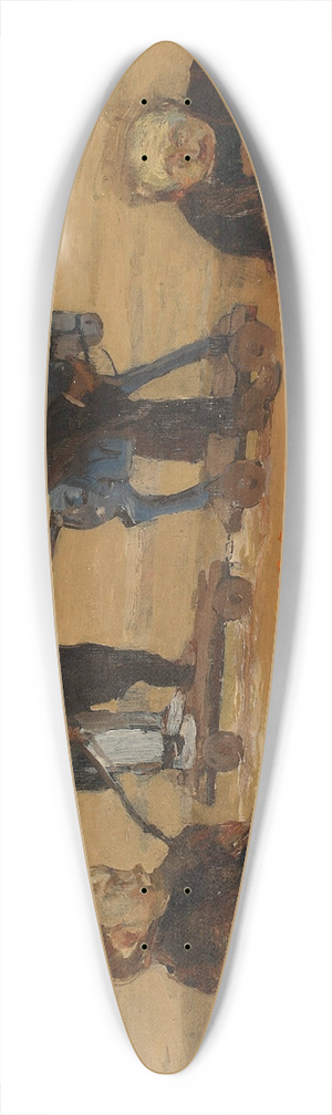 Witold Wojtkiewicz - Circus of madmen, series, Madness 39.3 inch art pintail longboard deck