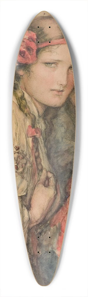 Wladyslaw Theodore Benda - Poppy Girl 39.3 inch art pintail longboard deck