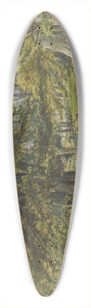 W Nicholls - Coldbath, Moseley 39.3 inch art pintail longboard deck