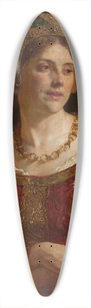 Wojciech Gerson - Portrait of a Cracovian townswoman in the 17th-century costume 39.3 inch art pintail longboard deck
