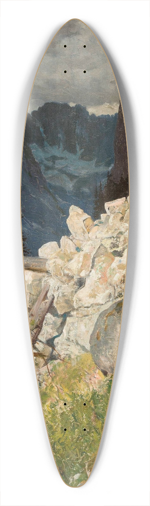 Wojciech Gerson - Rockslide in the White Water Valley in the Tatra Mountains 39.3 inch art pintail longboard deck
