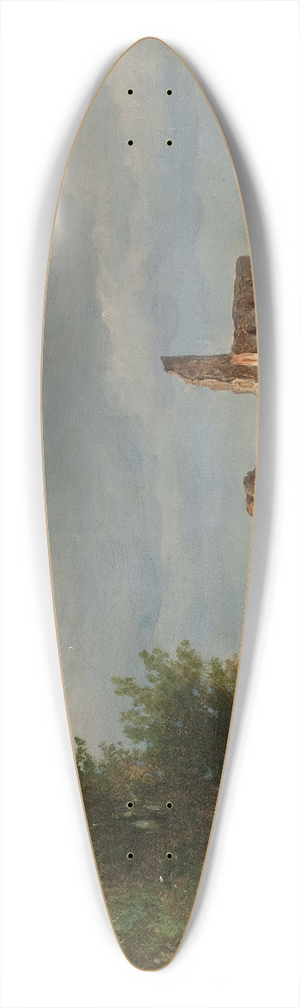 Wojciech Gerson - Ruins of the Trakai Island Castle 39.3 inch art pintail longboard deck