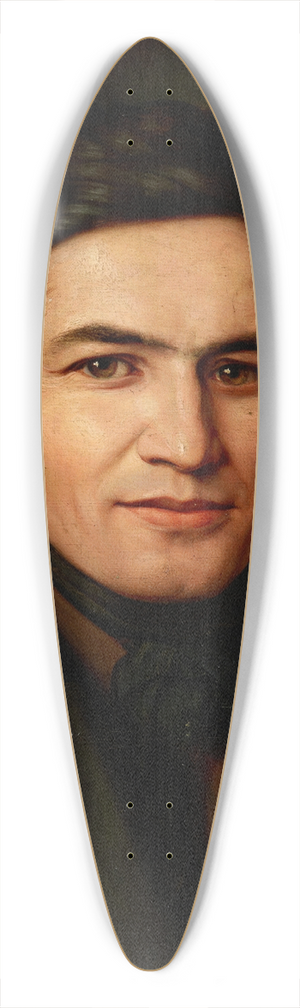 Wojciech Korneli Stattler - Portrait of a Man 39.3 inch art pintail longboard deck