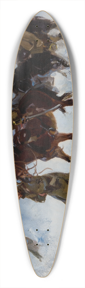 Wojciech Kossak - Cavalrymen 39.3 inch art pintail longboard deck