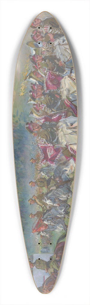 Wojciech Kossak - Feast-Day of the Polish Cavalry 39.3 inch art pintail longboard deck