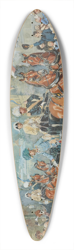 Wojciech Kossak - The Emperor Accepting the Petition During His Ride in a Cart Through the City 39.3 inch art pintail longboard deck Wojciech Kossak - The Emperor Accepting the Petition During His Ride in a Cart Through the City 39.3 inch art pintail longboard deck