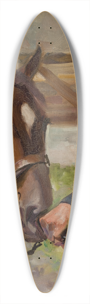 Wojciech Kossak - Uhlan at a Horse 39.3 inch art pintail longboard deck Wojciech Kossak - Uhlan at a Horse 39.3 inch art pintail longboard deck