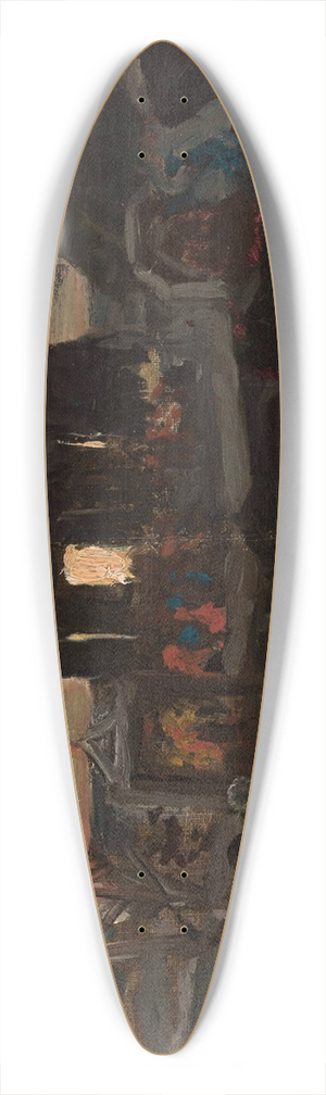 Wojciech Piechowski - To the Advent dawn mass, sketch 39.3 inch art pintail longboard deck