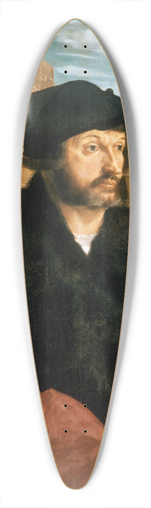 Wolfgang Huber - Portrait of Anton Hundertpfundt 39.3 inch art pintail longboard deck