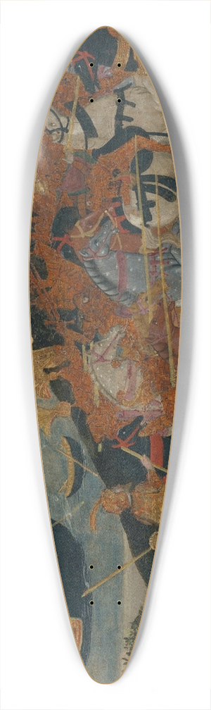 Workshop of Apollonio di Giovanni - The Battle of Pharsalus and the Death of Pompey 39.3 inch art pintail longboard deck