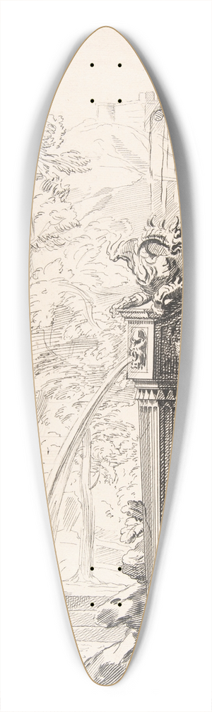 Workshop of Gilles-Marie Oppenord - Study for a Garden Capriccio 39.3 inch art pintail longboard deck
