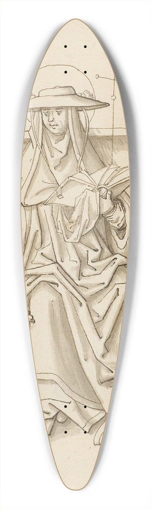 Workshop of Hans Holbein the elder - St. Jerome with the lion, on a stone throne 39.3 inch art pintail longboard deck