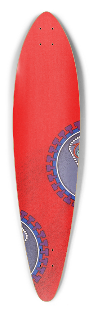 World Health Organization - Third International Conference on AIDS 39.3 inch art pintail longboard deck