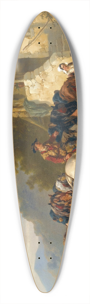 Wouterus Verschuur - A Rest At The Inn 39.3 inch art pintail longboard deck