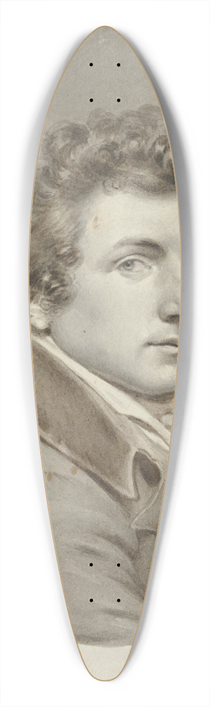 Woutherus Mol - Zelfportret van Woutherus Mol 39.3 inch art pintail longboard deck