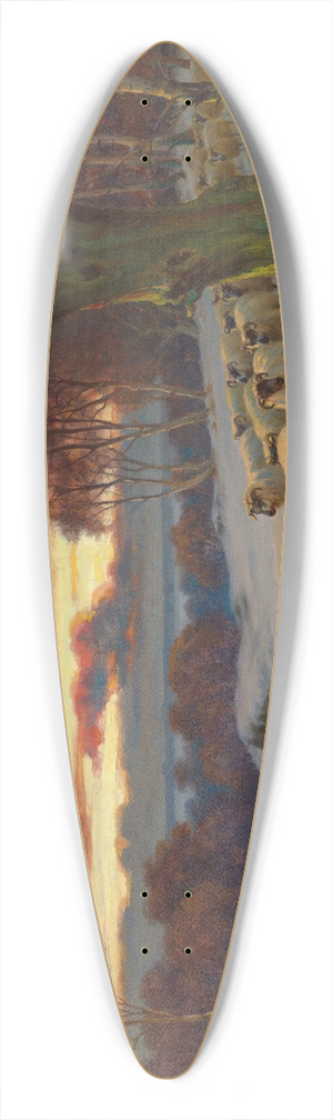 Wright Barker - A winter evening 39.3 inch art pintail longboard deck