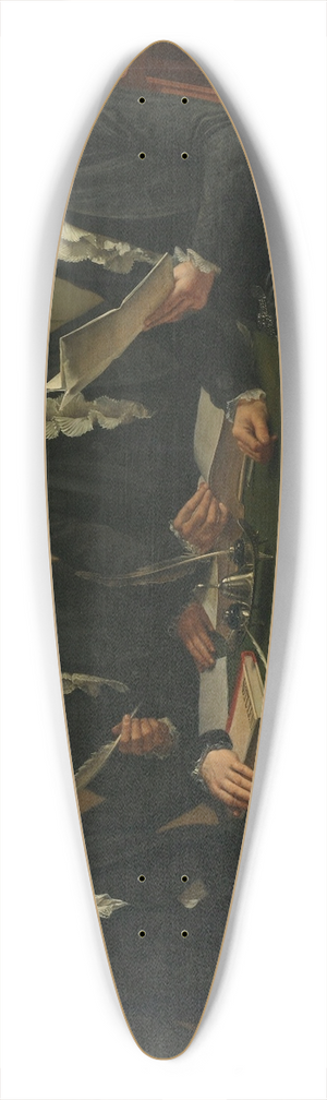Wybrand Hendriks - The Four Chief Commissioners of the Amsterdam Harbor Works 39.3 inch art pintail longboard deck