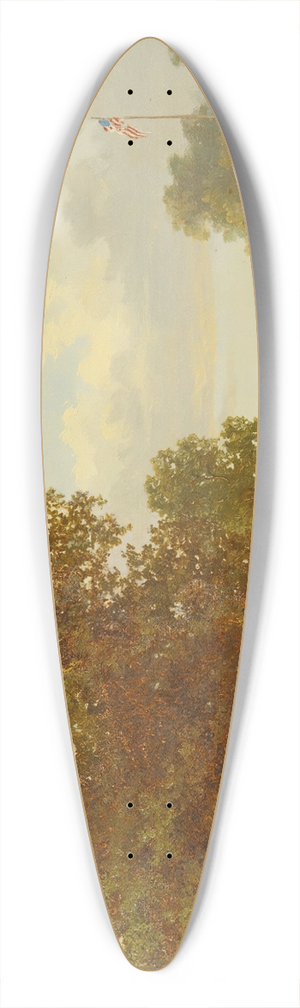 Xanthus Russell Smith - Study For encampment OfColonelRushs Cavalry Lancers 39.3 inch art pintail longboard deck