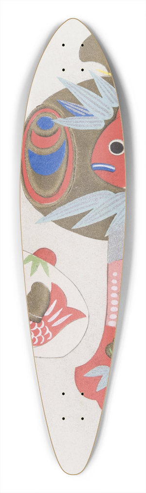 Yamashita Hakuba - Japanese Folk Toys (Kydo gangu sh ; haru) Pl.02 39.3 inch art pintail longboard deck