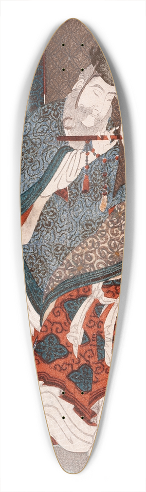 Yashima Gakutei - Emperor Ming Huang and Yang Guifei Playing a Flute Together 39.3 inch art pintail longboard deck