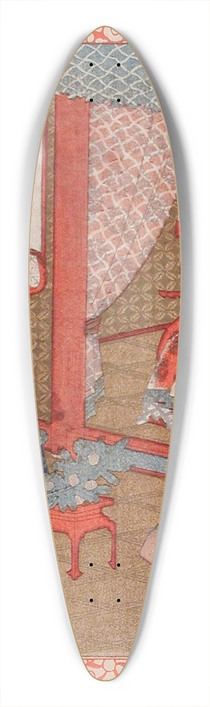 Yashima Gakutei - Longevity; The Immortal Wo Quans Present of Pine Branches to the Emperor Yao 39.3 inch art pintail longboard deck