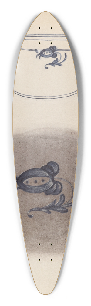 Yolande Delasser - Crock 39.3 inch art pintail longboard deck