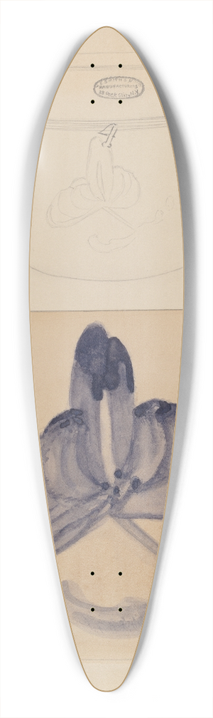 Yolande Delasser - Crock 39.3 inch art pintail longboard deck