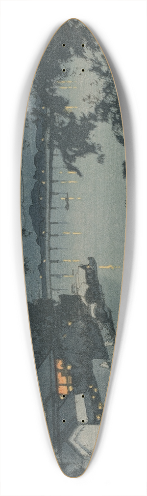 Yoshida Hiroshi - Evening on the Chikugo River 39.3 inch art pintail longboard deck