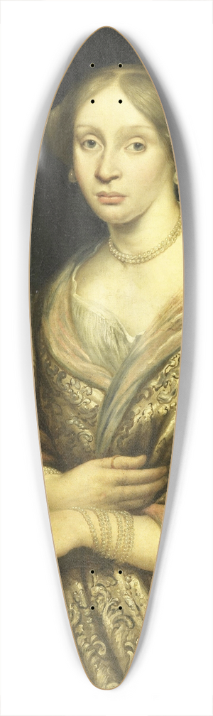 Zacharias Blijhooft - Portrait of Petronella van der Burcht (1657-1682) 39.3 inch art pintail longboard deck