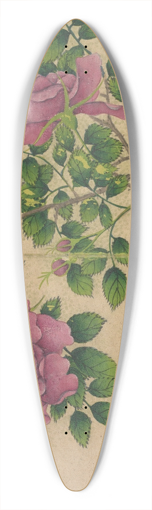 Zhang Ruoai - Rose 39.3 inch art pintail longboard deck