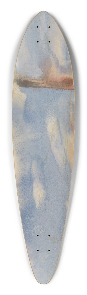 Zolo Palugyay - Brown Village (View from the Fields) 39.3 inch art pintail longboard deck